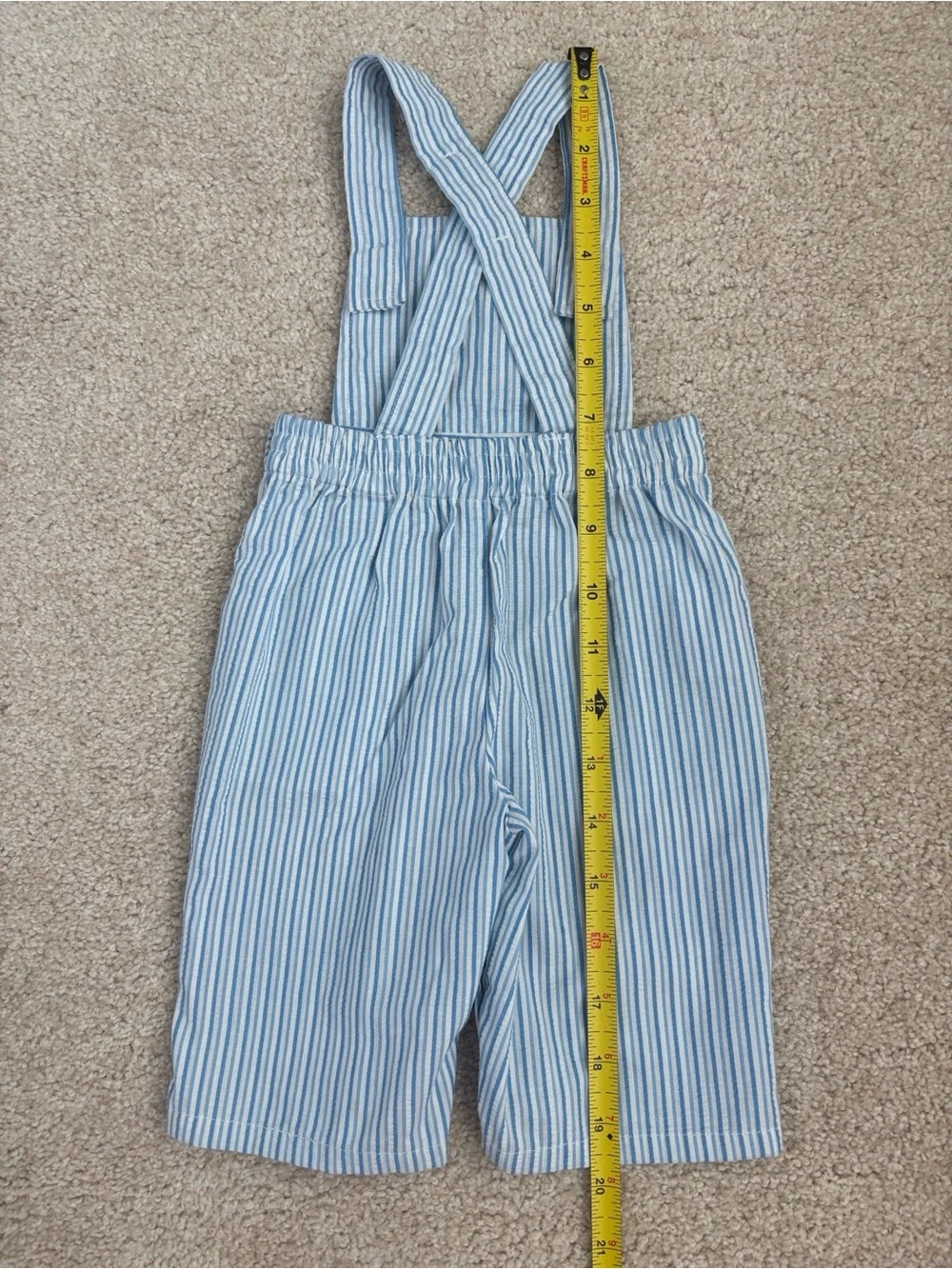 Pair of seersucker basketball themed infant rompers, size 3-6mo